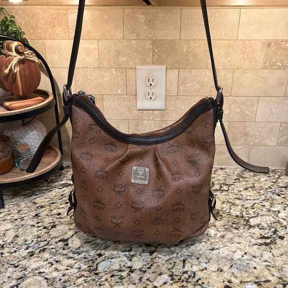 MCM Handbags - MCM  Crossbody Medium Choco Brown Bag